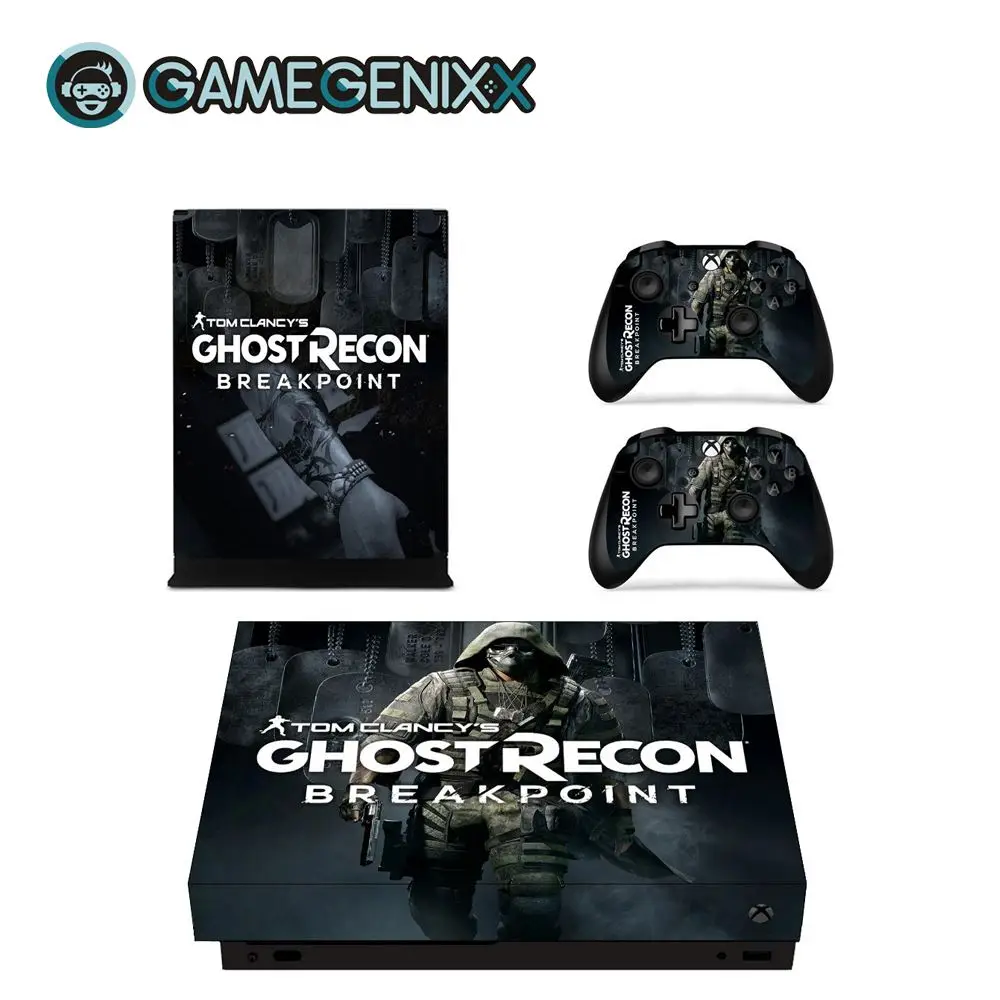 Защитная Наклейка на кожу GAMEGENIXX для консоли Xbox One X и 2 контроллера-Ghost Recon