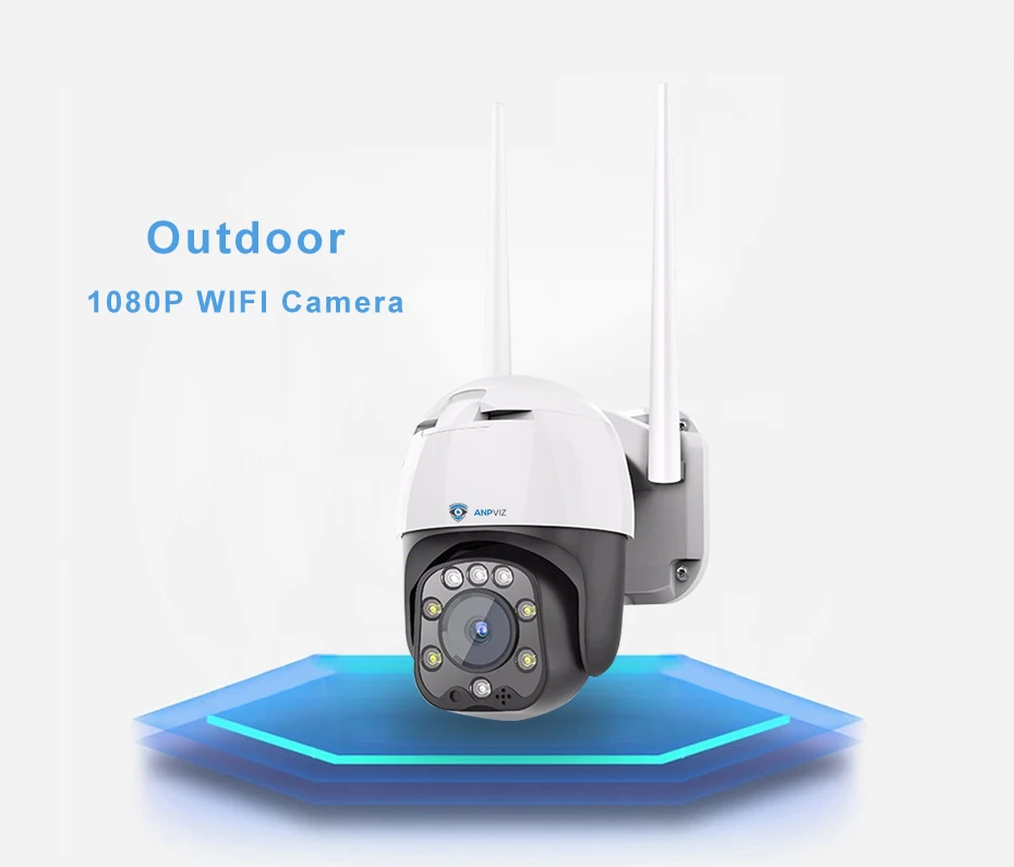 ANPVIZ 2MP PTZ IP Wifi камера 4X Zoom уличная Безопасность HD 1080P Беспроводная IP камера сетевая CCTV камера наблюдения