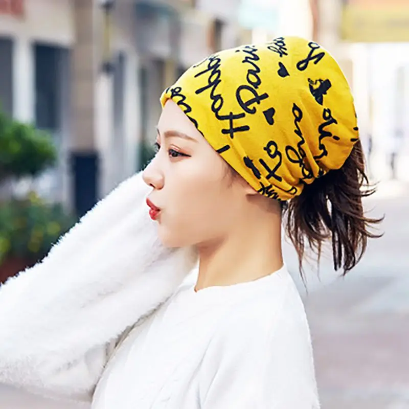 Корейский стиль нагрудник женский толстый теплый шарф и шапка двойного назначения шеи Студентов Печати диких печати воротник наборы - Цвет: J