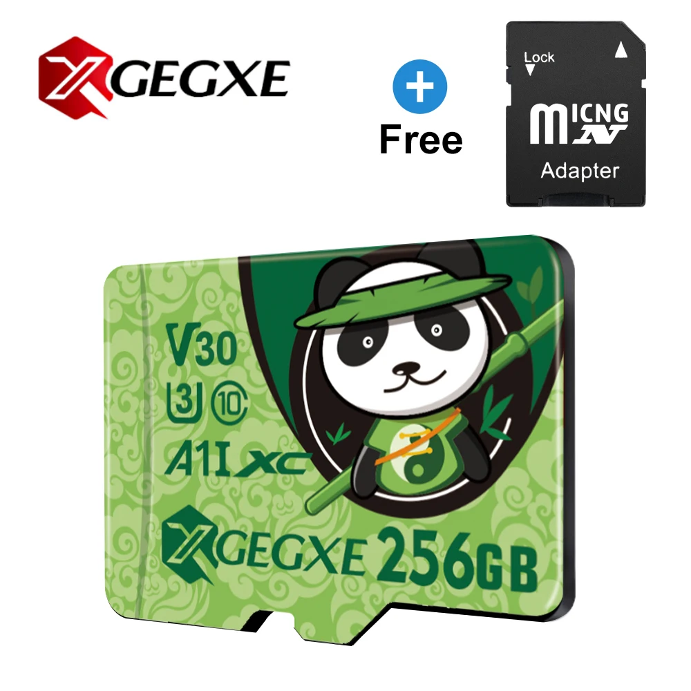 XGEGXE 32 ГБ Micro SD карта класс 10 карта памяти 256 ГБ 128 Гб 64 ГБ 16 ГБ 8 ГБ TF карта высокая скорость для камеры - Емкость: 256G-gift Adapter