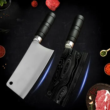 

XYj Chinese Cleaver Kitchen Knife Chef's Cooking Knife Carbon Cooking Knife High Quality Stainless Steel Cutlery Butcher Knife
