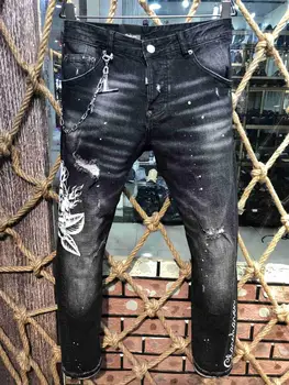 

NEW Men Jeans Ripped for Men Skinny DSQ Jeans Pants Men Jeans Button Outwear Man Pants