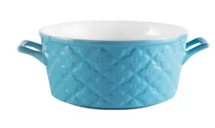 light blue 1700 мл двойные ручки фарфоровая большая чаша для супа, салата, фруктов, Household LS бытовой молочный/кофейник креативная керамическая посуда - Цвет: light blue