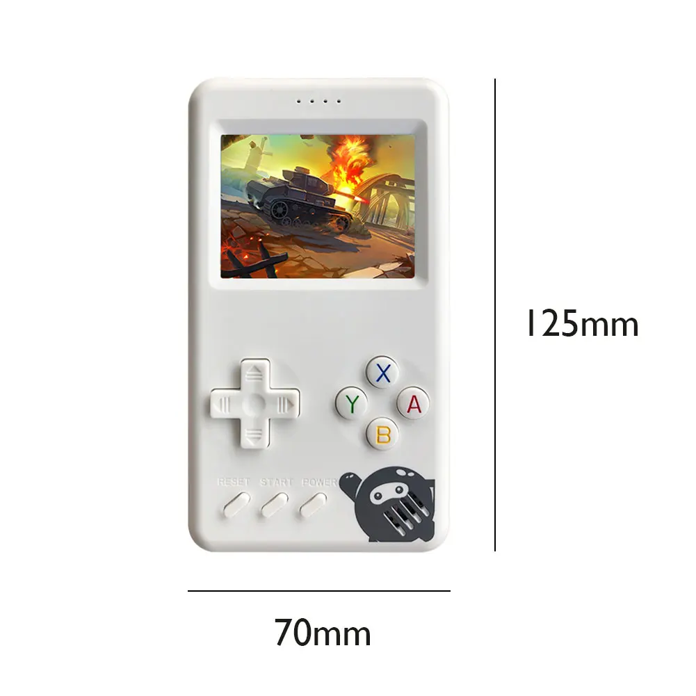Powkiddy Pocket Game Console Mini Retro Handheld 10000Mah 8-Bit Nostalgic Fc Power Bank Built-In 500 Game Tv Video Players 
