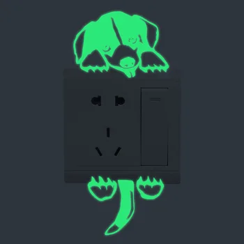 

G014 Night Light Switch Paste Puppy Carved Wall Living Room Bedroom Switch Fluorescence Sticker Manufacturers Wholesale Customiz