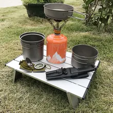 Складной стол для пикника из алюминиевого сплава, стол для барбекю, походов на открытом воздухе, регулируемый стол для парка, кемпинга, портативный ультра-светильник