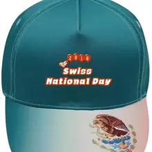 Унисекс Счастливый Швейцарский национальный день бейсболки хлопчатобумажная ткань регулируемые мексиканские элементы открытый шапки зеленый