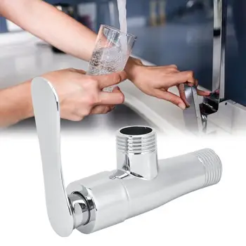 

Manual Flush Valve G1/2in Zinc Alloy Water Control Valve Faucet Angle Valve Household Electric Magnetic Control Valve