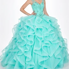 Платье с v-образным вырезом 15 Anos Quinceanera платья Бисероплетение Кристаллы Бисероплетение Многоуровневое Vestidos бальное платье сладкий 16 с жакетом