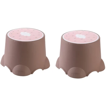 

Thicken Lovely Stools Fruit Pattern Living Room Non-Slip Bath Bench Child Stool Changing Shoes Stool