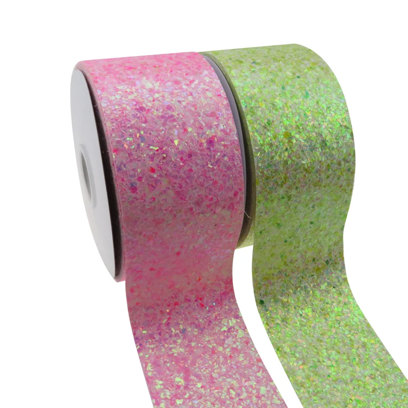 

25yards BOCA Ribbon 3 inch 75mm vinyl Fabric chunky glitter ribbon for Hair Bows DIY Crafts Decoration accept customized order