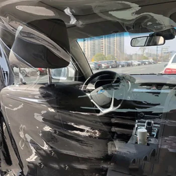 

Car Taxi Uber Lyft Cab Divider Film Isolation Partition Super Shield Protective Car Styling Accessories For Universal