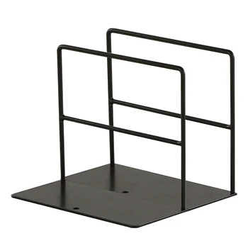 

1 Pair Decorative Stand Stationery Shelves Desktop Bookends Organizer Home Wrought Iron Office School Anti Slip Simple Supports