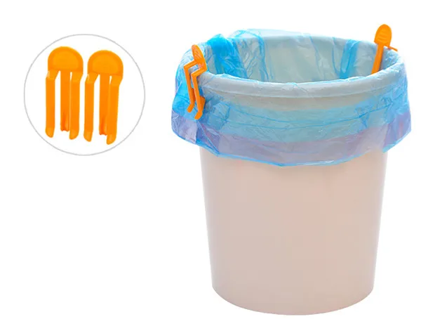 Garbage Bag Clip Candy Color Plastic anti-drop Waste Bin Bag Clip Kitchen Household Tool Trash Clip holder-1PC
