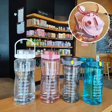 

1450/2000mL Sports Water Bottle Gradient WaterBottle With Bounce Cover Cup Fitness Outdoor Camping Water Bottle Cycling Bottle