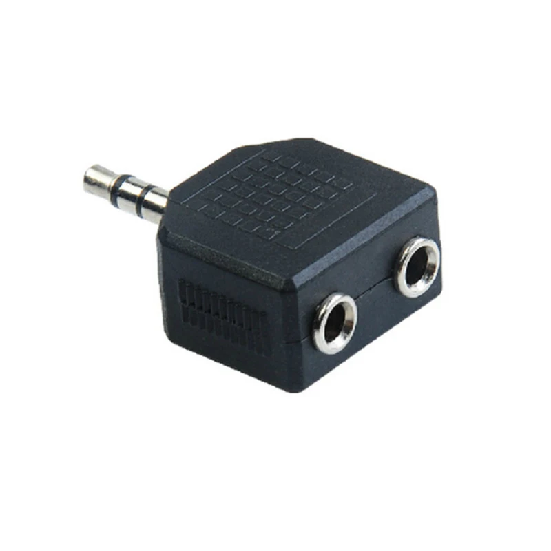 100pcs For computer for Mobile phone for MP3 MP4 3 5mm Jack 1 to 2 Double Earphone Headphone Y Splitter Cable Cord Adapter Plug