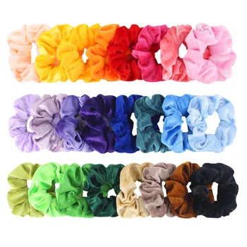 

Women Colorful Velvet Plush Elastic Hair Bands Girls Ponytail Holder Scrunchie Rubber Band Headband Hair Accessories X#4
