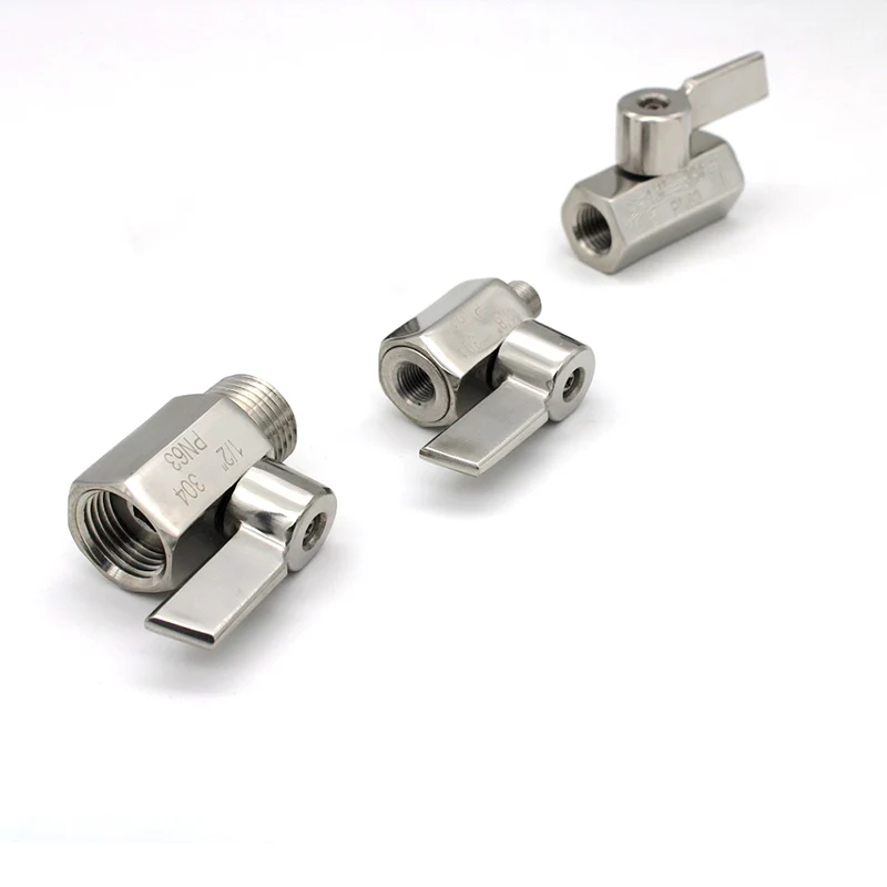 1/" 1/4" 3/" 1/2" 3/" NPT Женский Мужской резьбой 304 из нержавеющей стали мини шаровой клапан для воды нефтяного газа