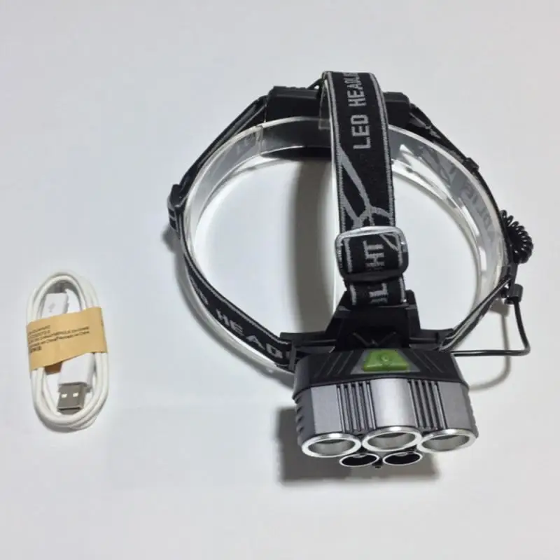 400 люмен USB Перезаряжаемый Водонепроницаемый светодиодный налобный фонарь с зумом Мощный светодиодный налобный фонарь для наружной аварийной ночной рыбалки Шахтерская лампа