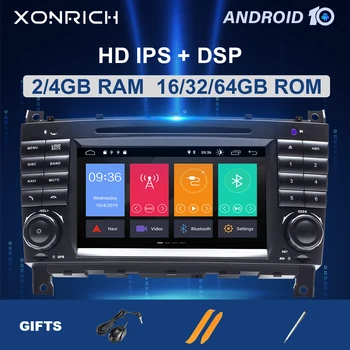 

4G 64G 2 Din Android 10 Car DVD GPS For Mercedes/Benz W203 W219 W169 A160 C180 C200 C230 C240 CLK200 CLK22 Multimedia radio