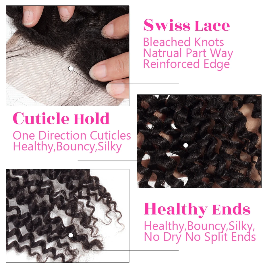 MOBOK-Mongolian-Kinky-Curly-Bundles-With-Lace-Closure-100-Human-Hair-Extension-Natural-Color-Remy-Hair
