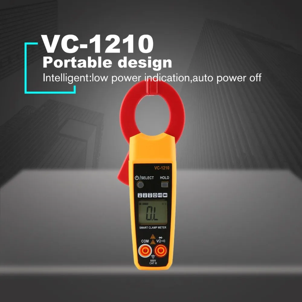 VC-1210 Ручной цифровой клещи мультиметр AC/DC Вольт Ом диод Ток Напряжение тестер сопротивление Амперметр мультитестер