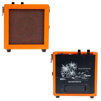 

3W Amplifier Protable Mini Audio Bass Amplifier Speaker Guitar Amp Clip Headphone for Acoustic/Electric Guitar Ukulele