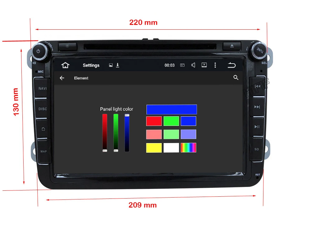 Discount IPS DSP Android 9.0 2 din multimedia PLAYER For VW passat CC 3C b5 b6 golf 5 6 polo tiguan Turan Seat Altea Toledo BORA RADIO 3