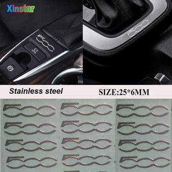 

2pcs stainless steel car body sticker for fiat 500