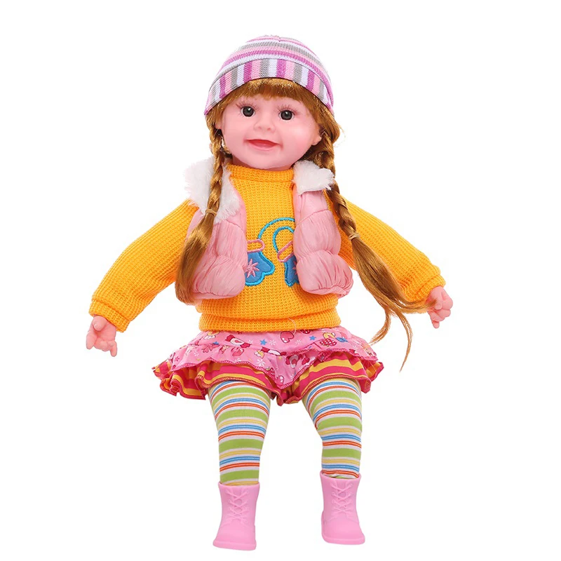 Реалистичная Детская кукла виниловая поющая кукла Реалистичная кукла для маленькой девочки принцесса детские куклы безопасные силиконовые куклы-игрушки для девочек подарок для детей - Цвет: A-193-6