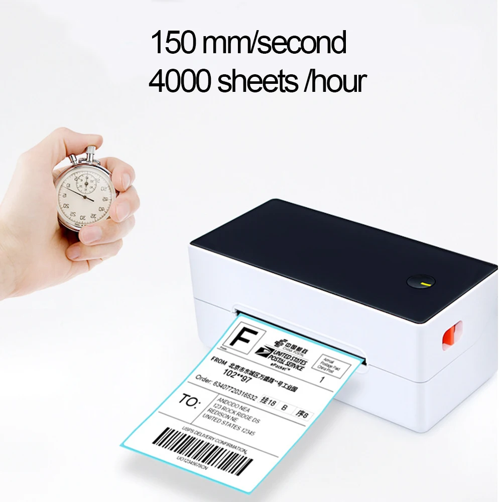 label thermal printer bluetooth 4 inch 40-120mm destop barcode sticker waybill wireless express shipping printing fast machine | Компьютеры
