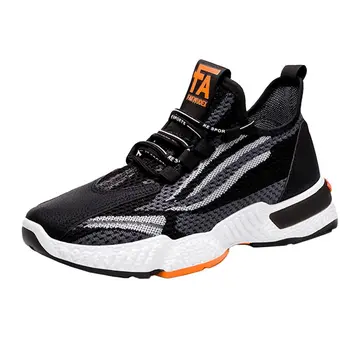 

2020 High Quality Men Women Sports Shoes Comfortable Mens Casual Shoes Breathable Lightweight Sneakers Black Gray Big Size 36-44
