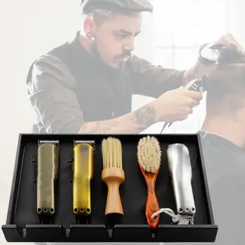 

Electric Clippers Display Rack Storage Box Limit Comb Hairdressing Tools Barber Clipper Tray Organizer Case Hair Trimmer Holder