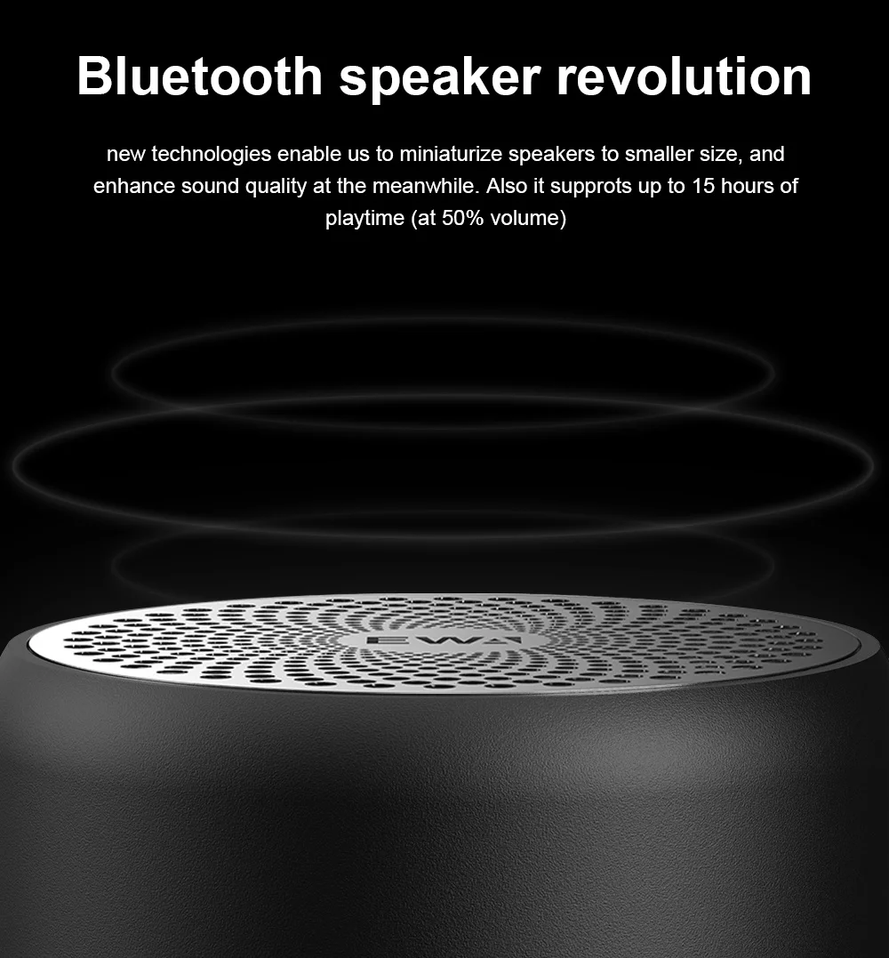 EWA A106 Pro IP67 waterproof Speaker Portable Wireless Bluetooth 5.0 Speakers with Carry Case Bass Radiator for Outdoors Home