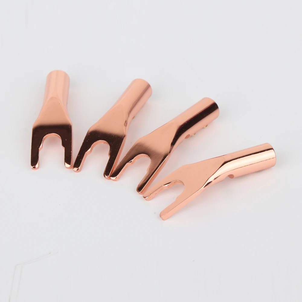 SY1525 Pure Copper Speaker Cable Wire spade Plug AMP Terminal Y fork for speaker cable