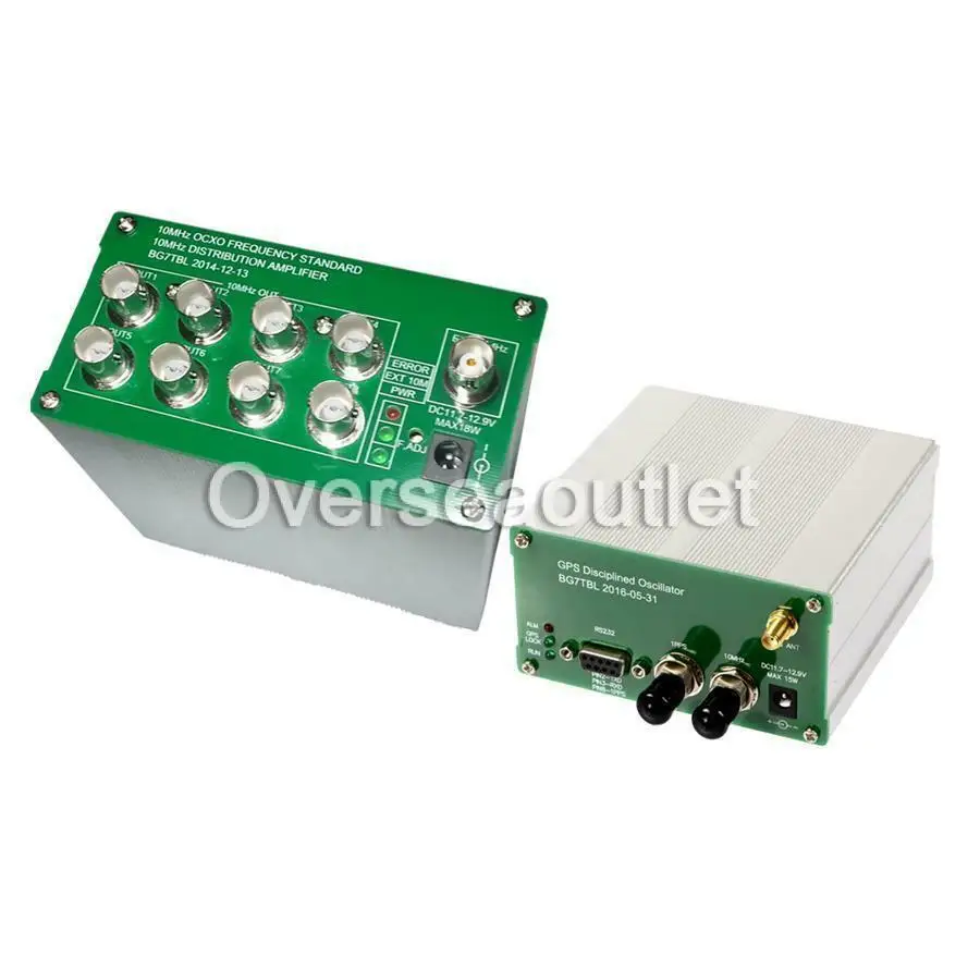 made by Bg7tbl 10MHZ SINE WAVE GPS DISCiPLINED CLOCK GPSDO + Distribution amplifier OCXO with power supply & Antenna