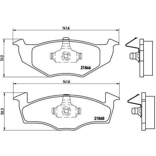 Колодки дисковые п.\ VW Polo/Lupo 1.0i-1.9SDi 97 BREMBO P85025