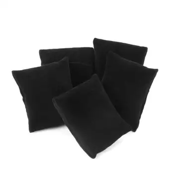 

5 Pcs Black Velvet Bracelet Watch Jewelry Pillow Display