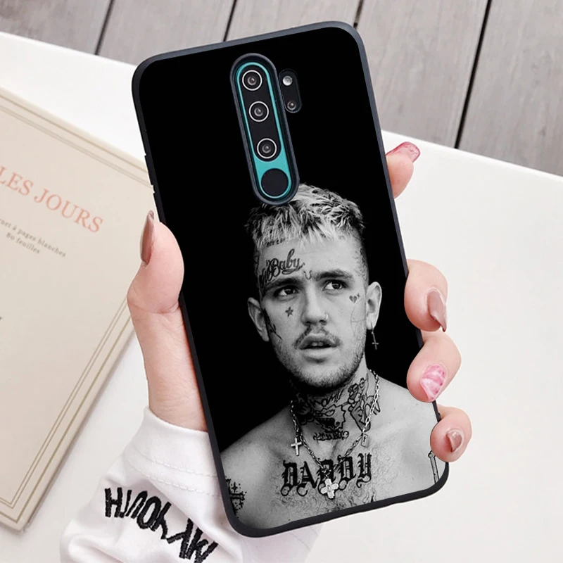 xiaomi leather case lil peep black Silicone Phone Case For Redmi note 9 8 7 Pro S 8T 7A Cover xiaomi leather case chain