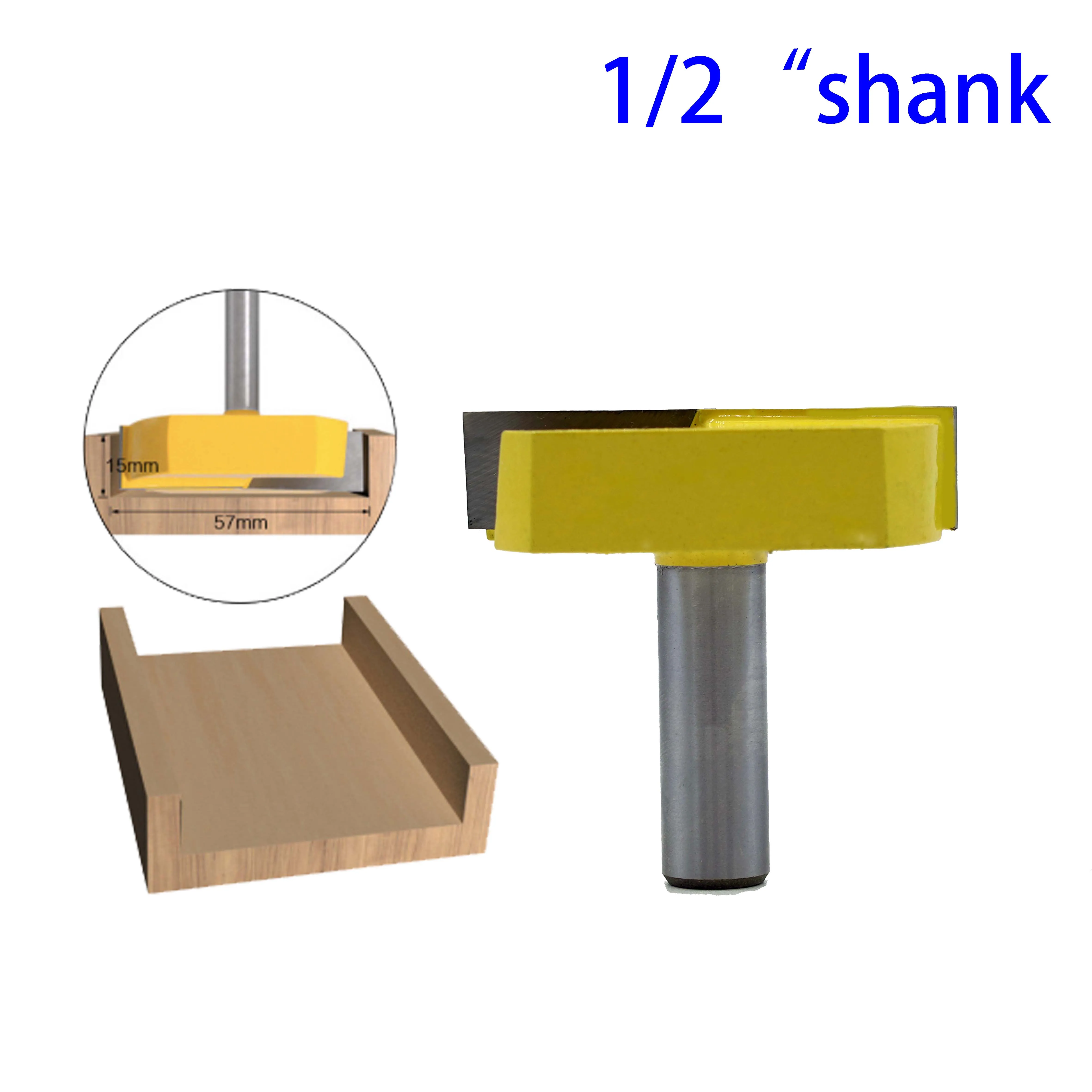 

1pc 1/2 Shank Cleaning Bottom Router Bits Milling Cutter Wood Cutters 2-3/16 Cutting Diameter for Surface Planing Router Bit