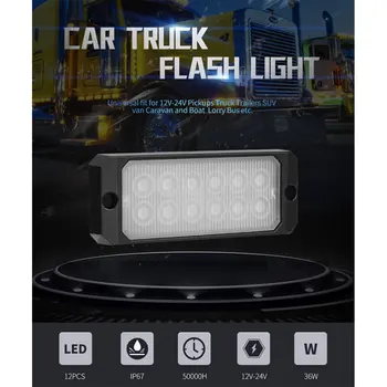 

1pc Waterproof Caution Light 12-24V Side Light Durable Side Warning Light for Car Truck Trailer