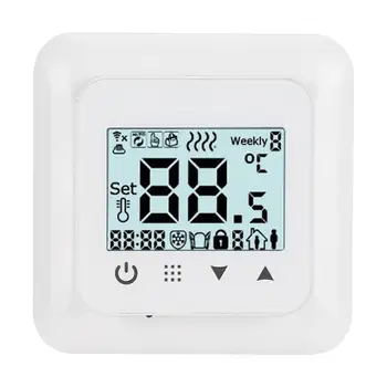 

Temperature Controller Switch Household Intelligent Touch Screen Thermostat Controller Floor Heating System 90-240V