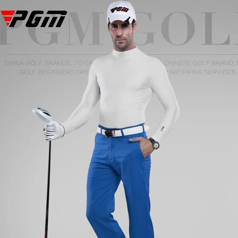 

PGM sunscreen Shirt long sleeves T shirt Men Summer Golf shirt cool breathable full sleeve elastic Slim Sun protection jerseys