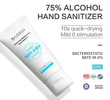 

60ml Portable Disinfection Rine-free Hand Cleaner Waterless Antibacterial Disposable Prevention Sanitizer for Outdoor Travel
