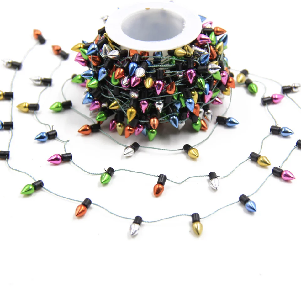 5M Christmas Garland DIY Bulbs Colorful Banner Xmas Tree Hanging Ornaments Christmas Party Birthday Decorations Home Supplies