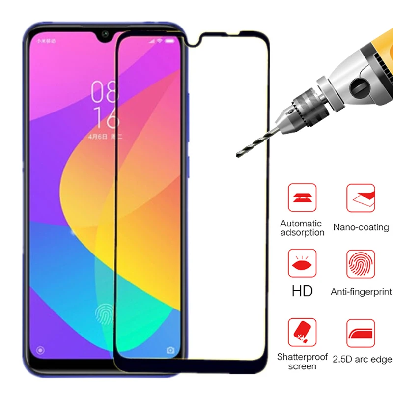 

For xiomi redmi 8 8a 7a Tempered Glass Full Cover Screen Protector Film on Mi9t Mi CC9 Mi CC9E redmi K20 Pro Go Protective Glass