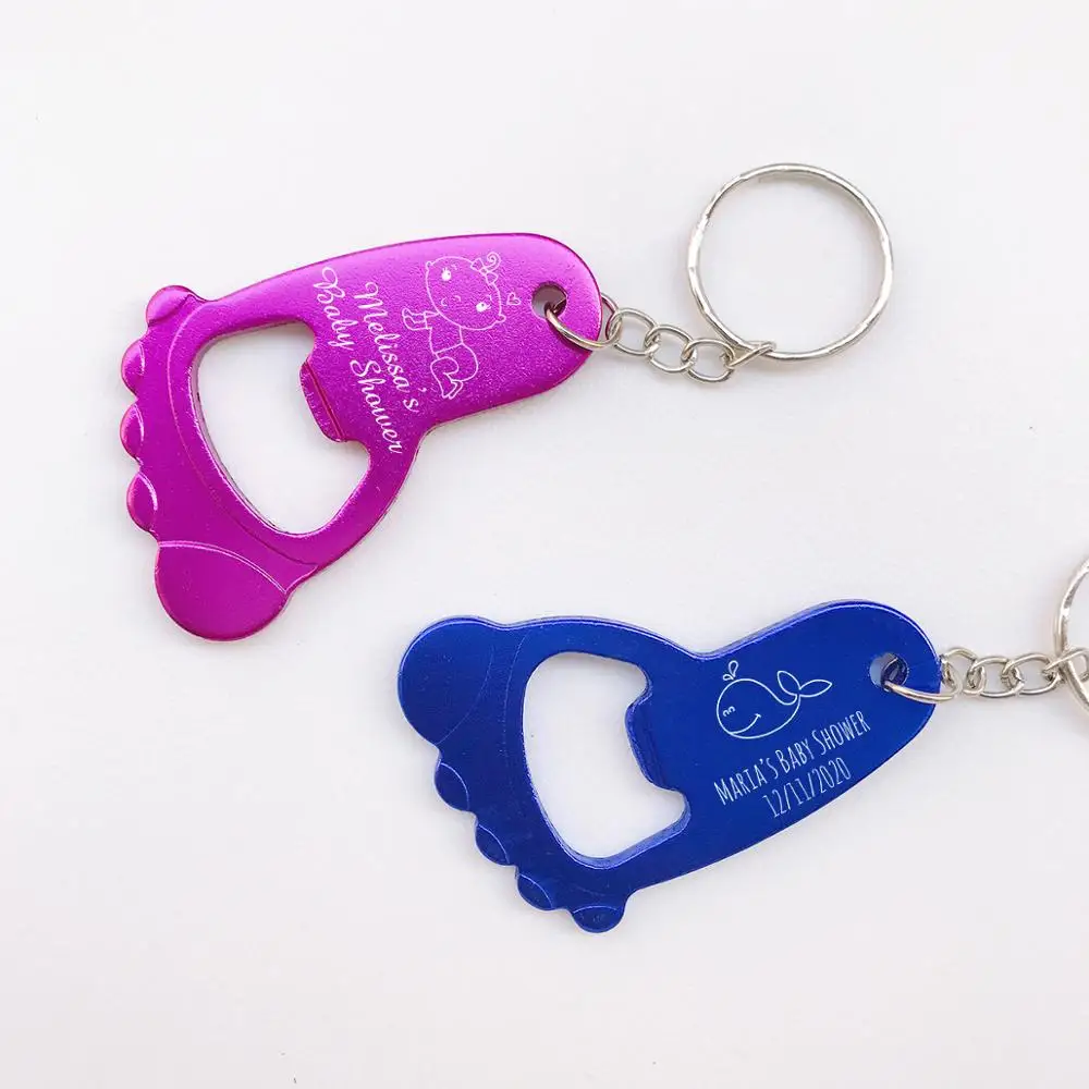 Personalized Baby Shower Favor Boy Girl Foot Shaped Keychain Bottle Opener Baby Shower Souvenir Birthday Gift For Guests 25pcs Gift Gifts Gift Baby Showergifts Customized Aliexpress