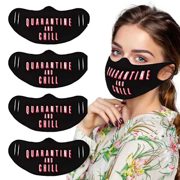 

4 Pack Quarantine Chill Covered Face T-Shirt Cloth Single Layer Fabric Breathable Sunscreen Fashion Scarf Mask drop-shipping#3