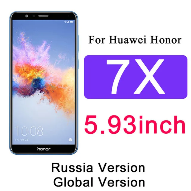 9D изогнутое закаленное стекло для huawei honor 7X 7A 7C Pro honor 7a honor 7c защита экрана honor 7 A 7C 7X защитное стекло - Цвет: Honor 7X 5.93 inch