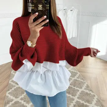 

Autumn Winter Sweater Women O Neck Minimalist Knitting Casual Sweater